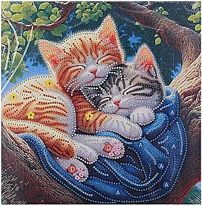 Алмазная мозаика - КОТИКИ, 30х30 см, в ассортименте