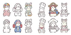 Cats and Soup. Cozy Coloring