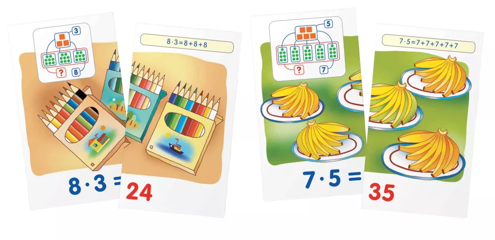 Mathematics 4. Parrots. Multiplication and Division. 48 cards