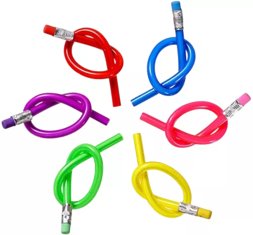 Juodas grafitas pieštukas su trintuku - FLEX NEON, asortimente