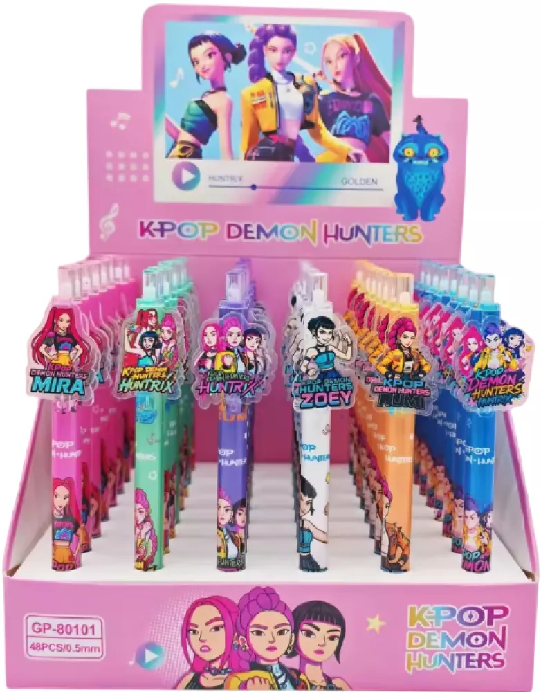Gelevinė automatinė rašiklis su trinamais rašalu - K-POP, asortimente