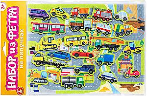 Filzset mit Klettverschluss - Stadt. Verkehr