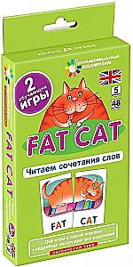 Anglų kalba. Storas katinas (Fat Cat). Skaitome žodžių kombinacijas. Lygis 5
