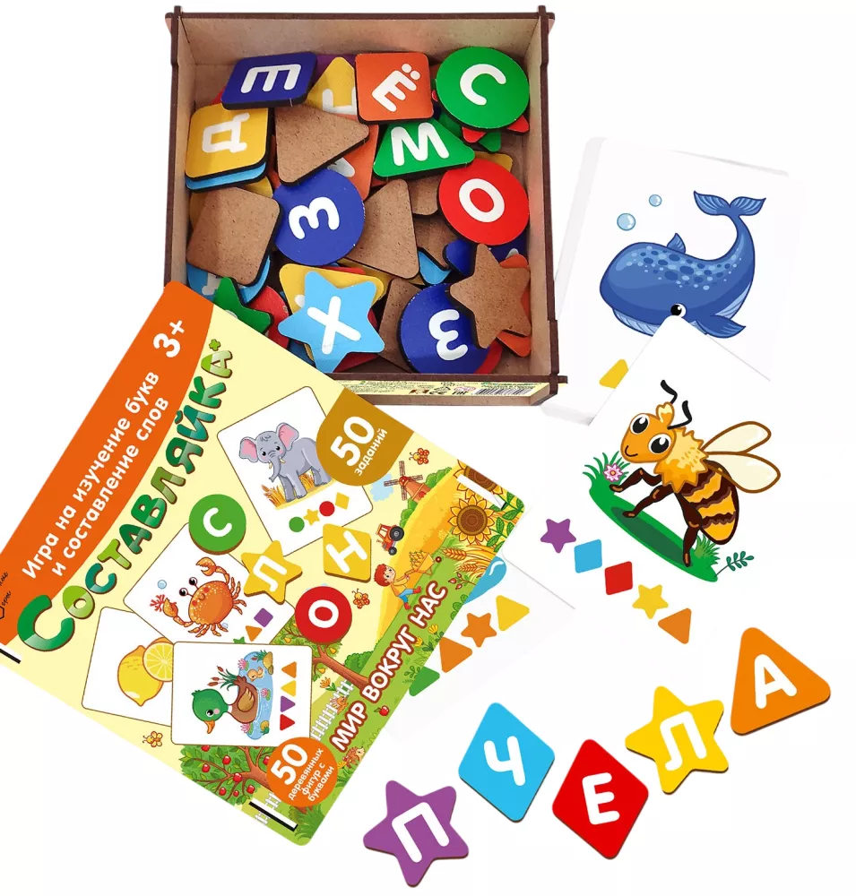 Children's Wooden Game - Assembler. The World Around Us