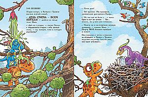 Freunde-Dinosaurier. Tag des Lachens