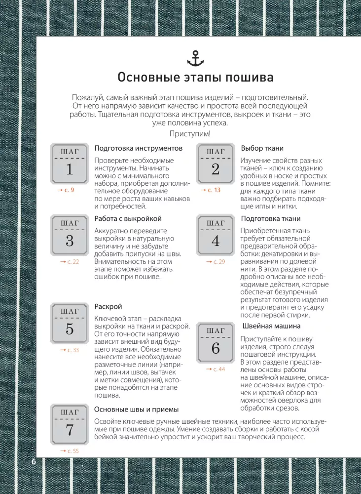 Шитье. Полный японский справочник. 21 базовая выкройка на размеры от S до XL, техники шитья и обработки деталей, советы от мастеров для получения идеального результата