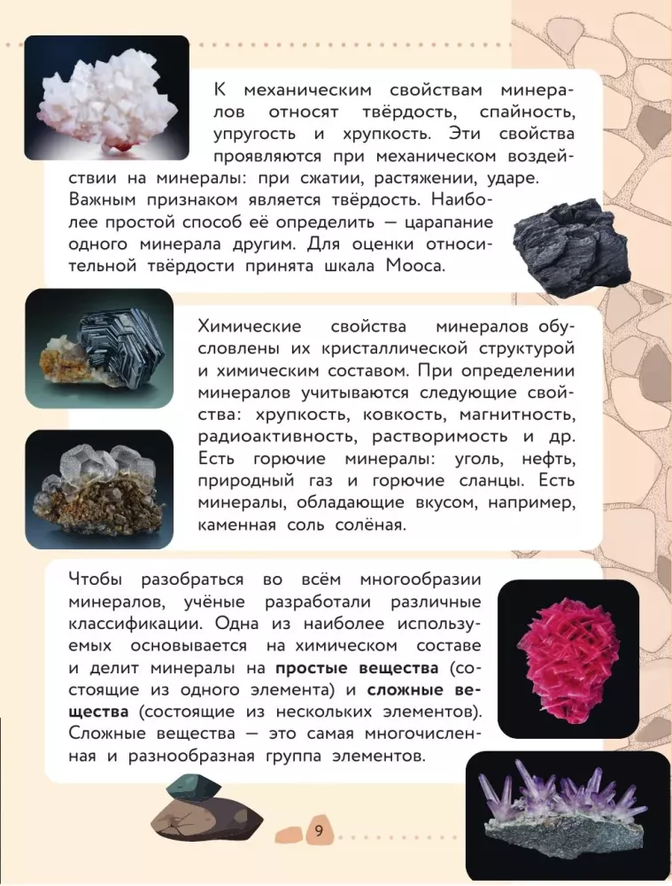 Die Umwelt. Mineralien und Gesteine