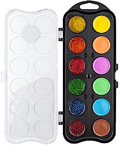 Watercolor - Fantasy, 12 colors (with glitter + pastel), without brush