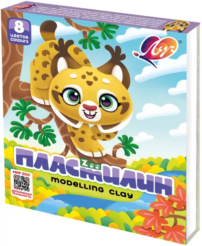 Пластилин - ZOO, 8 цветов