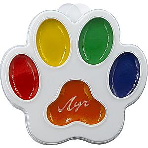 Watercolor - Tiny Tot. Paw, 5 colors, without brush
