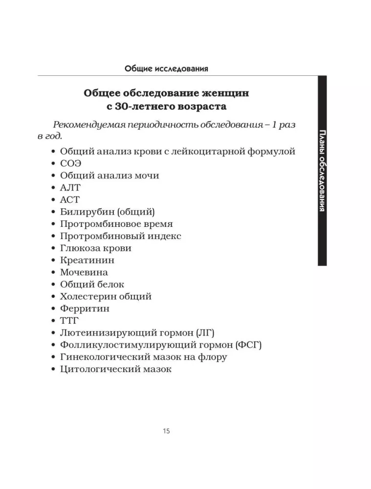 Directory of Tests. Research in Various Conditions and Diseases