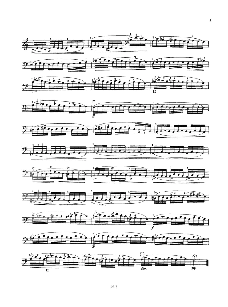 Ausgewählte Etüden für Cello