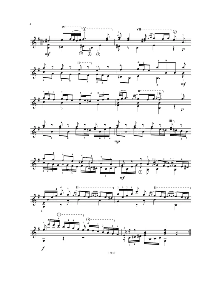 Selected Works Arranged for Six-String Guitar