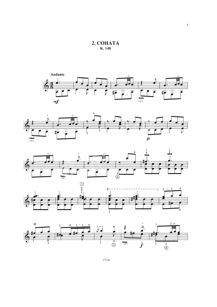 Selected Works Arranged for Six-String Guitar