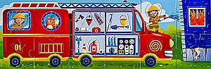 Feuerwehrfahrzeug. Puzzle-Sorter