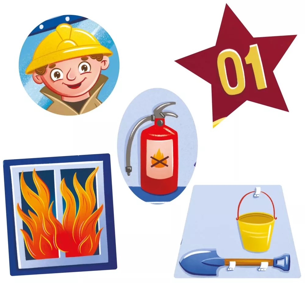 Feuerwehrfahrzeug. Puzzle-Sorter