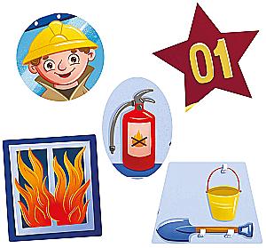Feuerwehrfahrzeug. Puzzle-Sorter
