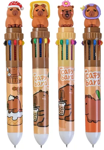 Ballpoint Pen Automatic - CAPYBARA, Assorted