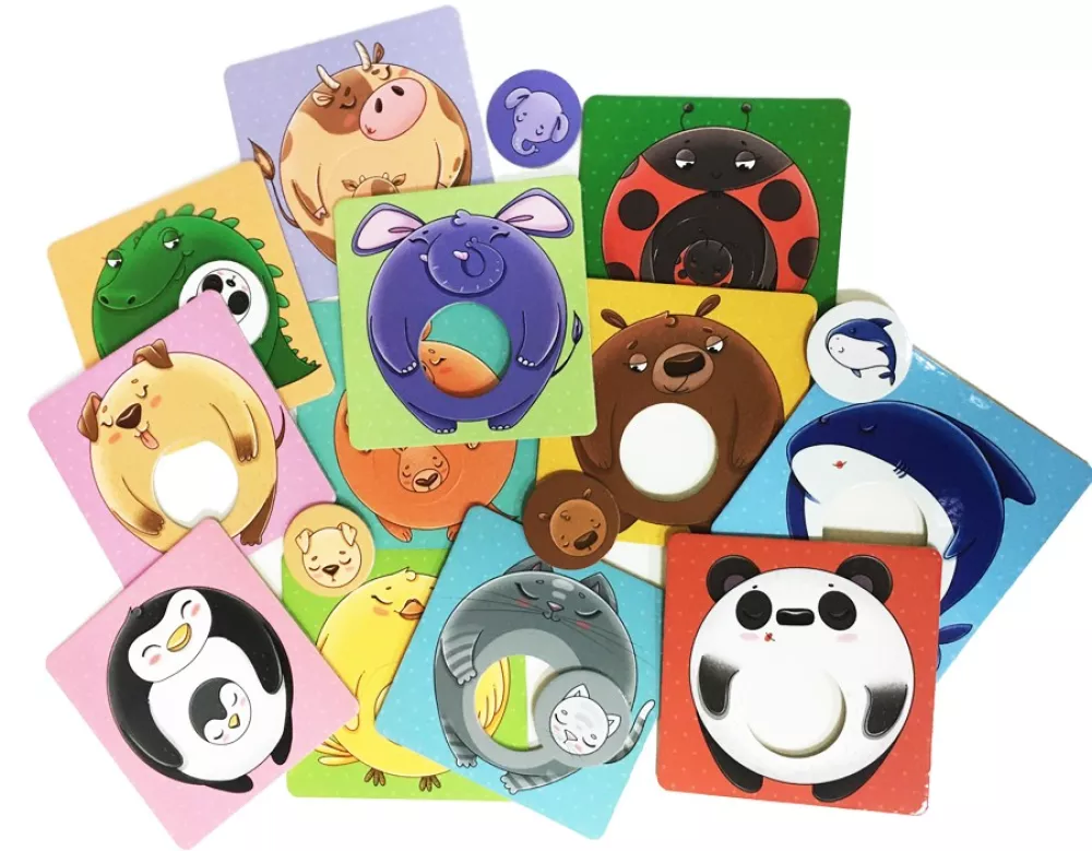 Mama und Baby. Puzzle-Sorter