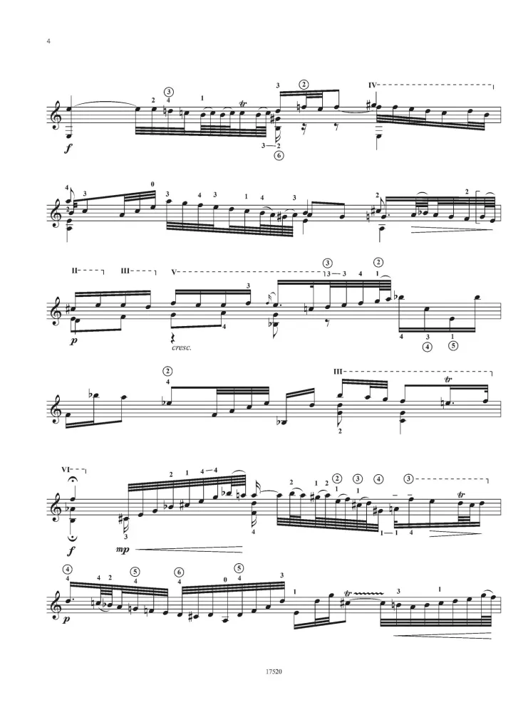 Bach. Ausgewählte Werke. Bearbeitung für Gitarre mit sechs Saiten