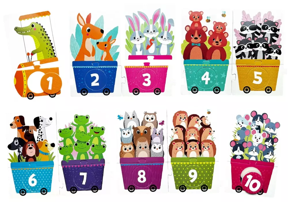 Tierzählung. Puzzle-Sorter