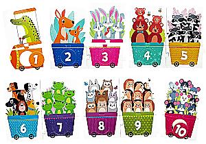 Tierzählung. Puzzle-Sorter