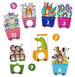 Tierzählung. Puzzle-Sorter