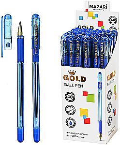 Ballpoint pen - GOLD, blue