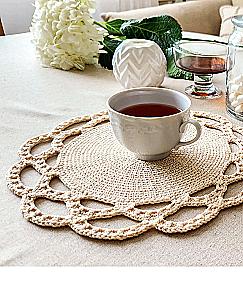 Knitting Rugs, Napkins, and Cushions. Stylish Home with Crochet