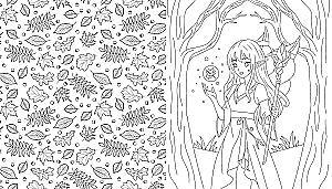 Fairies of the Autumn Forest. Coloring Book