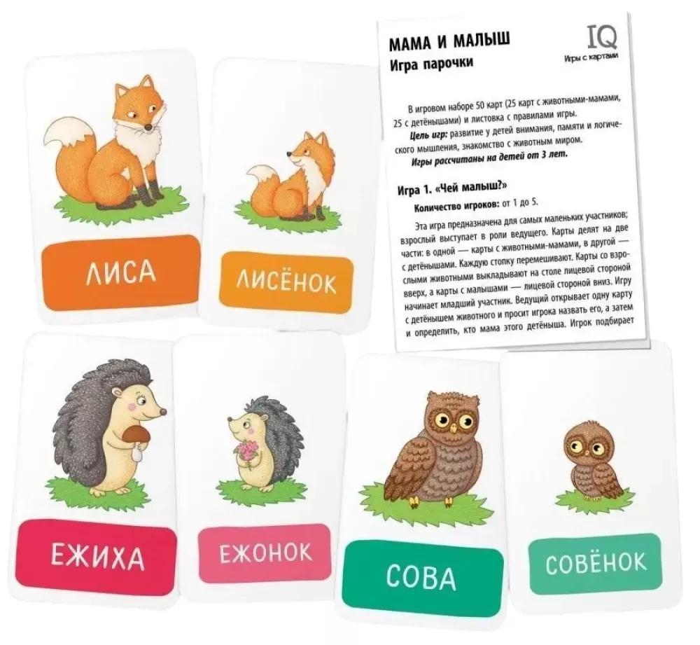 IQ card games. Moms and babies