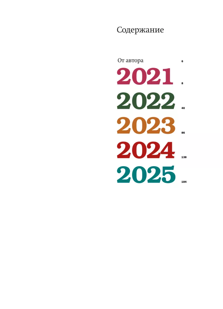 Nedēļas. Mūsu ēra. 2021-2025