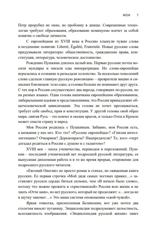 MY. Essays on Russian Literature
