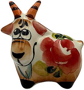 Фигурка - Коза. Большая, майолика