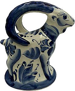 Фигурка - Коза. Горный козел, гжель