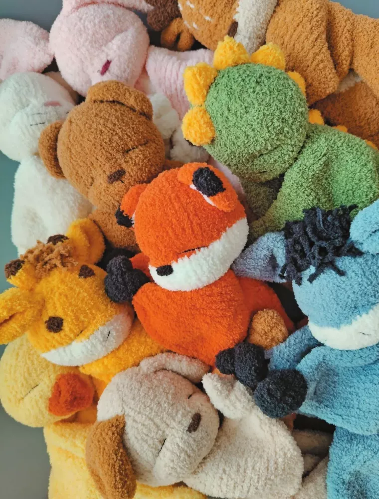 Hugging Toys with Knitting Needles. 10 Cute Animals