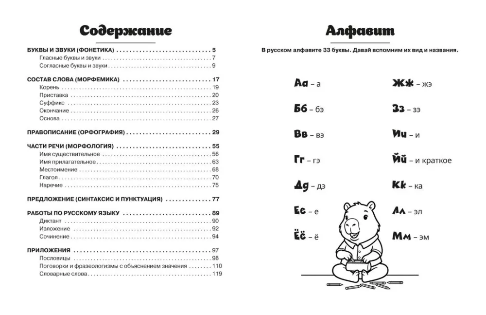 Русский язык для начальной школы в таблицах и комиксах