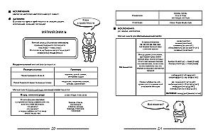 Russische Sprache in Tabellen und Comics