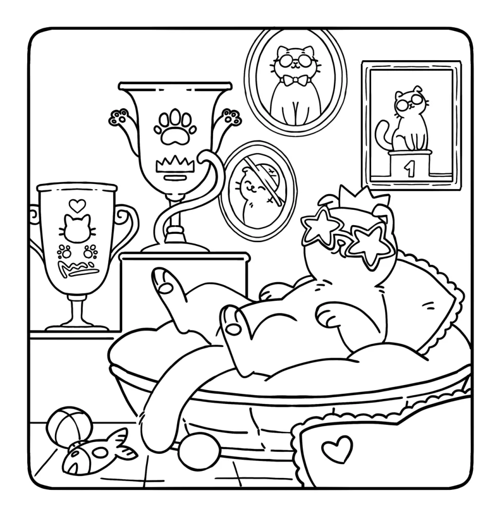 Kaķīši vieni mājās. Krāsojamā grāmata-antistress