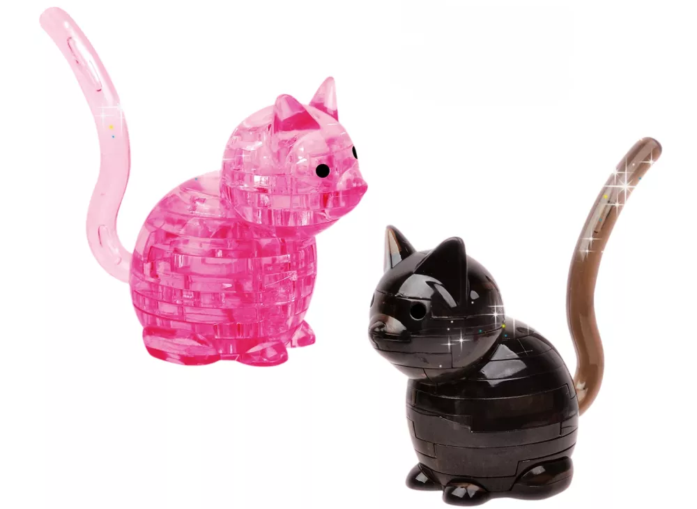3D Crystal Puzzle for Kids - Cat, 21 Pieces, Assorted