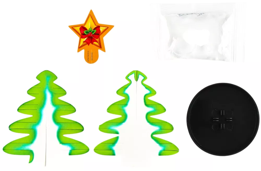 Growing a New Year's Crystal - Christmas Tree and Star, Experiment Kit