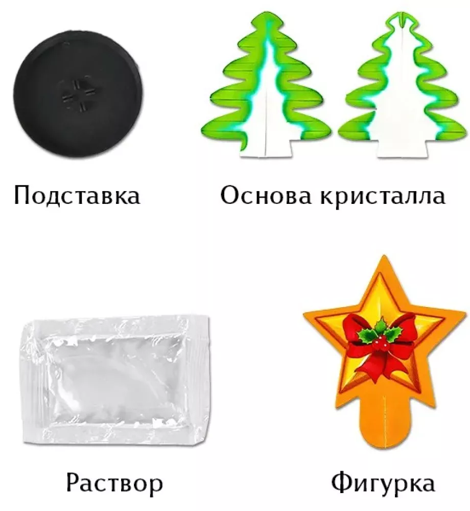 Growing a New Year's Crystal - Christmas Tree, Experiment Kit