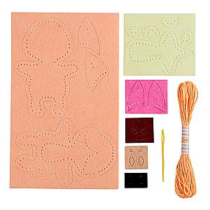 Felt Toy Making Kit with Perforation and Filler - Corgi