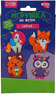 Felt Toy Making Kit with Perforation and Filler - Corgi