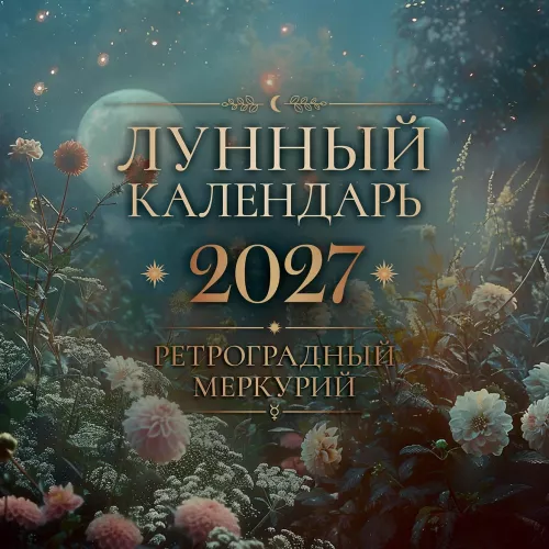Календарь настенный 2027 год - Лунный календарь. Ретроградный Меркурий