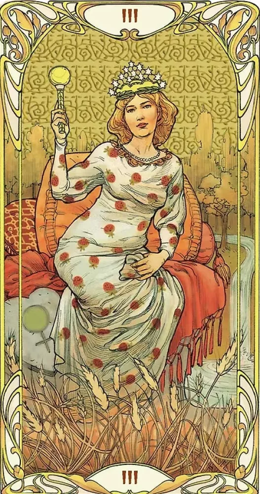 Tarot - Major Arcana Golden Tarot Art Nouveau (22 cards + instructions) — photo 3