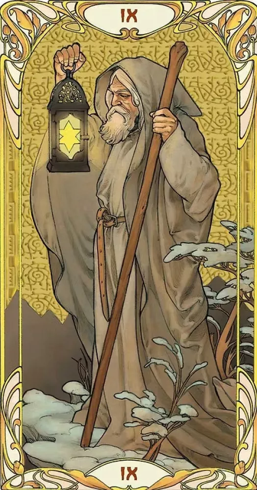 Tarot - Major Arcana Golden Tarot Art Nouveau (22 cards + instructions) — photo 4