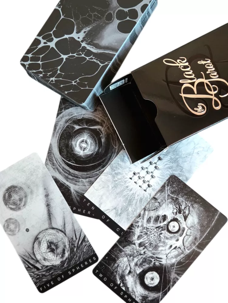 Tarot - Czarne Tarot (78 kart + instrukcja za pomocą kodu QR) — zdjęcie 2