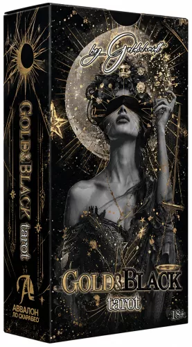 Tarot - Gold and Black (78 cards + QR code instructions)