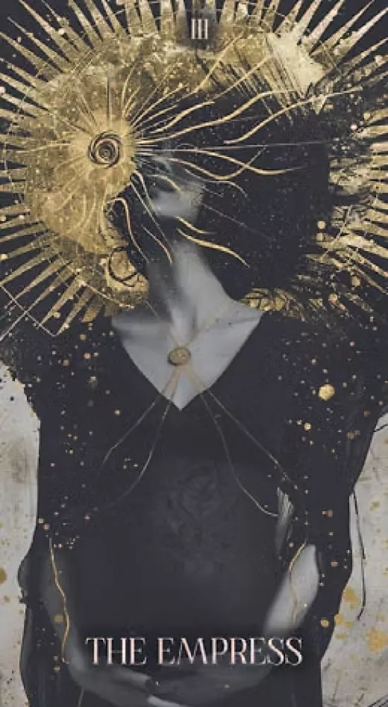 Tarot - Gold and Black (78 cards + QR code instructions) — photo 2